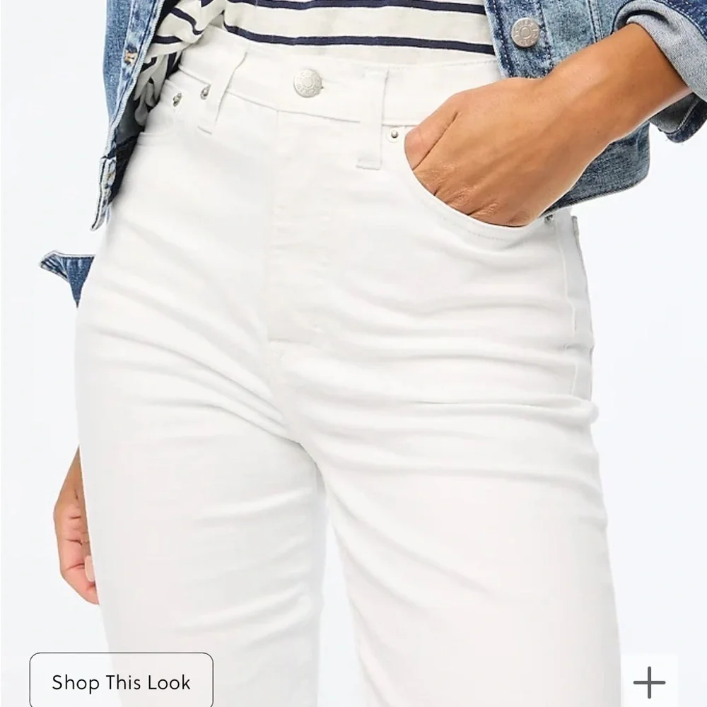 J Crew White Stovepipe Straight Jeans 29 Petite